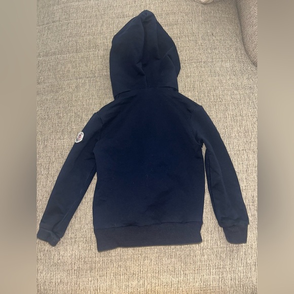 Moncler Kids' Hoodie in Navy and Gray - Picture 8 of 8